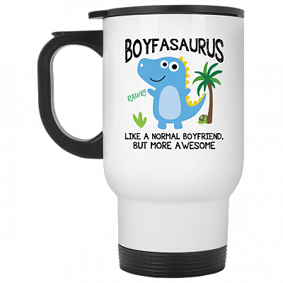 14 oz. White Travel Mug