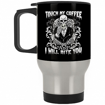 14 oz. Silver Travel Mug