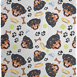 Rott Blanket, White, Cozy Plush Fleece Blanket - 50x60 Rott Blanket, White, Cozy Plush Fleece Blanket - 50x60