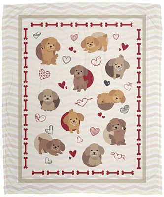 Dog Blanket, White, Cozy Plush Fleece Blanket - 50x60