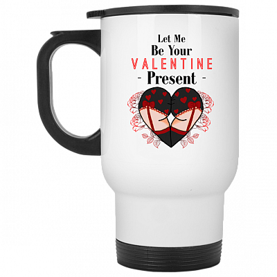 14 oz. White Travel Mug