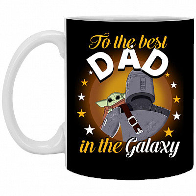 To The Best Dad Mug, Black, 11 oz. White Mug