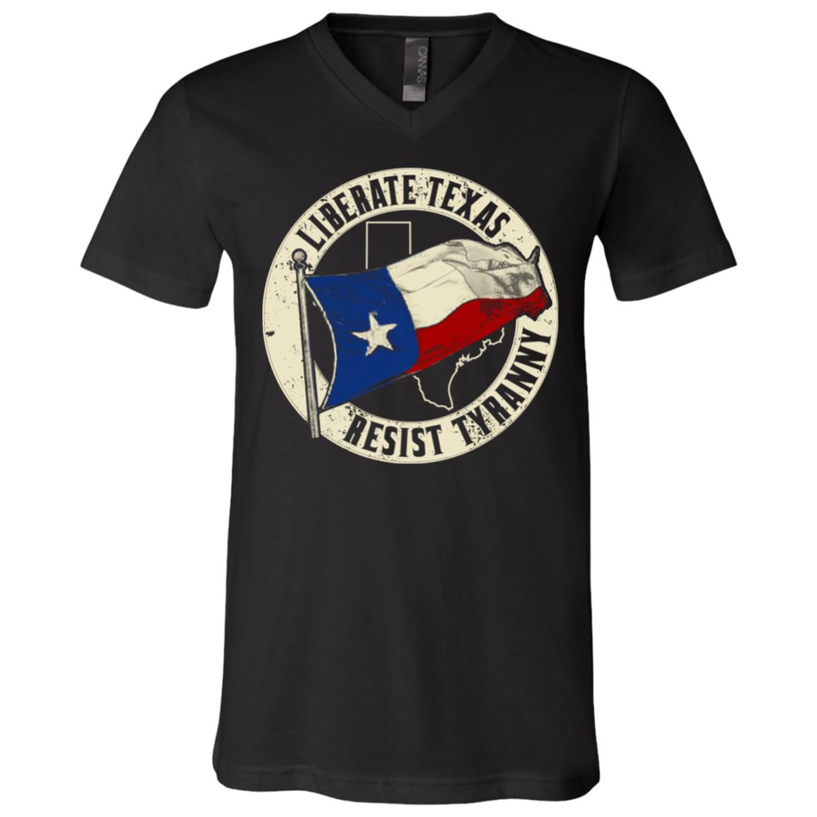 Liberate Texas Shirt, Black, V-Neck T-Shirt