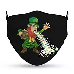 Puking Drunk Leprechaun Face Mask