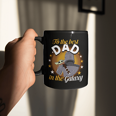 Alternative view of To The Best Dad In The Galaxy Ceramic Coffee Mug - Beer Stein - Water Bottle - Color Changing Mug