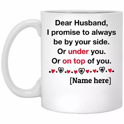 Personalized Dear Husband Mug, White, 11 oz. White Mug