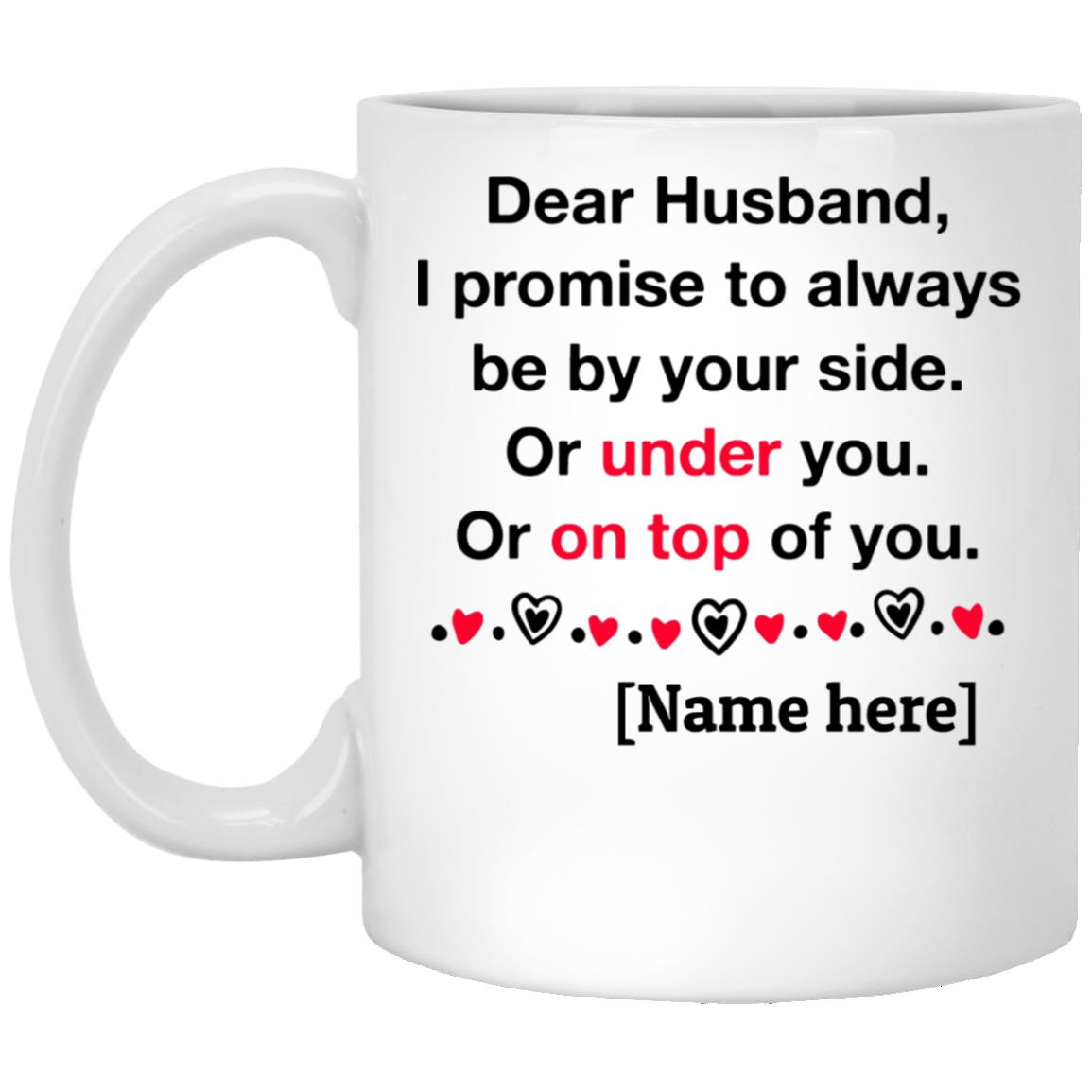 Personalized Dear Husband Mug, White, 11 oz. White Mug