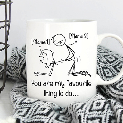 Alternative view of Personalized You Are My Favorite Thing To Do Funny Naughty Valentine Couple Ceramic Coffee Mug - Beer Stein