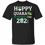 Happy Quarantined St Patrick Day T-Shirt, Black, Unisex T-Shirt