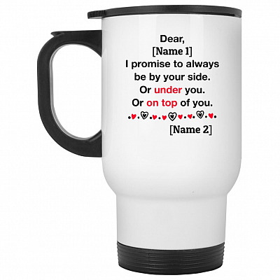 14 oz. White Travel Mug