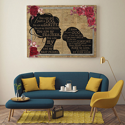 Alternative view of Pug You Are Not Just A Dog You Are My Sanity Framed Canvas Prints - Unframed Poster - Home Decor Wall Art