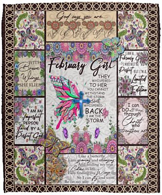 February Girl Fleece, White, Cozy Plush Fleece Blanket - 50x60