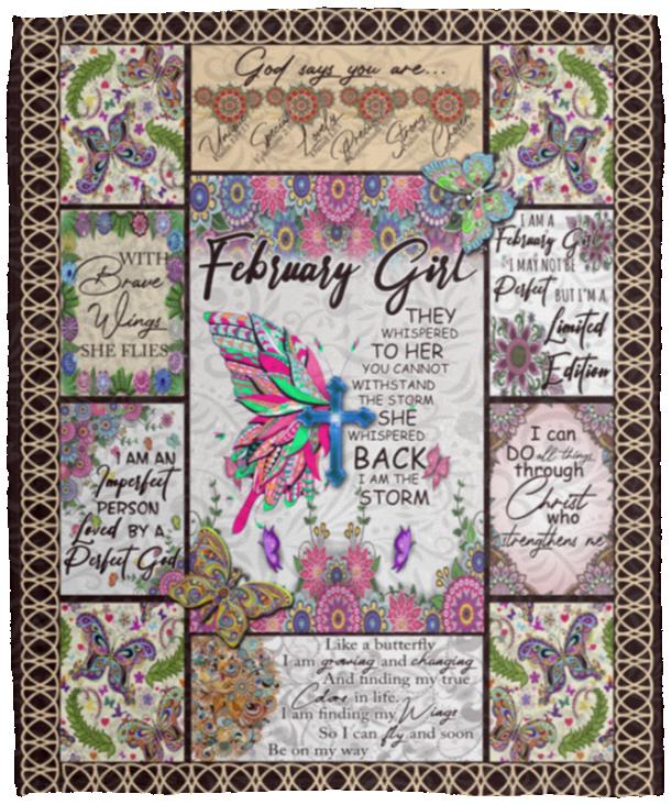 February Girl Fleece, White, Cozy Plush Fleece Blanket - 50x60 February Girl Fleece, White, Cozy Plush Fleece Blanket - 50x60