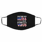 The Media Is The Virus, White, Cloth Face Cover – Medium/Large The Media Is The Virus, White, Cloth Face Cover – Medium/Large