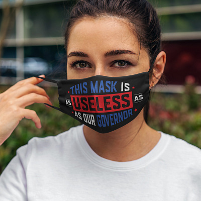 Alternative view of The Media Is The Virus Washable Reusable Custom Printed Cloth Face Mask Cover