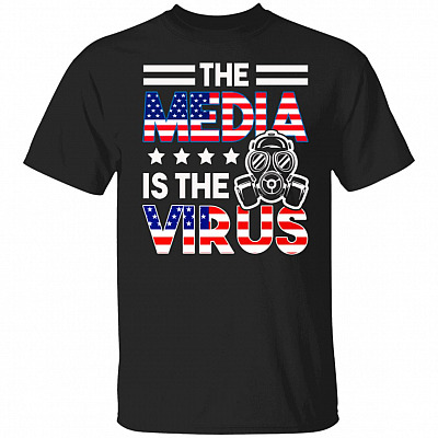 The Media Is The Virus, Black, Unisex T-Shirt
