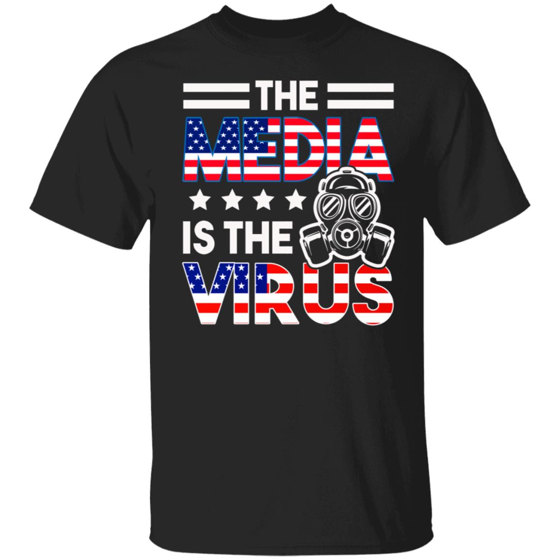 The Media Is The Virus, Black, Unisex T-Shirt