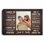 Personalized Photo I Choose You to Do Life with Hand in Hand Side by Side Framed Canvas - Unframed Poster, White, 0.75'' Framed Canvas
