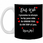 Personalized Wife Mug, Black, 11 oz. White Mug Personalized Wife Mug, Black, 11 oz. White Mug