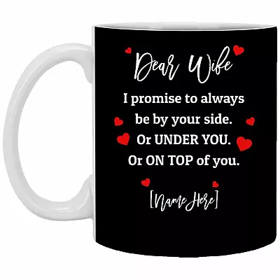 Personalized Wife Mug, Black, 11 oz. White Mug