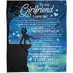 Gift to My Girlfriend, White, Arctic Fleece Blanket - 50x60