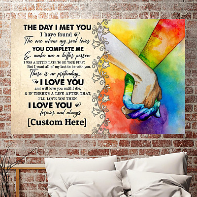 Alternative view of Personalized LGBT The Day I Met You I Have Found The One Whom My Soul Loves Framed Canvas Prints - Unframed Poster