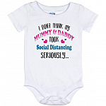 I Don't Think My Mummy And Daddy, White, Baby Onesie - 12 Month