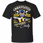 Undefeated Massive Dump Division Toilet Clogging Champ Funny T-Shirt, Black, Unisex T-Shirt
