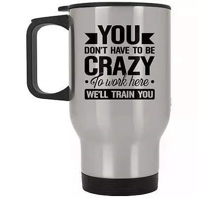 14 oz. Silver Travel Mug