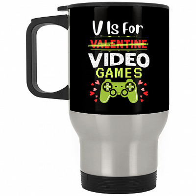 14 oz. Silver Travel Mug