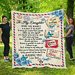 To My Daughter From Dad Inside This Blanket Is A Piece Of My Heart 1