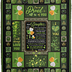 Irish Dad Dear Daughter, White, Cozy Plush Fleece Blanket - 50x60