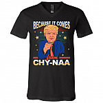 Anti Biden, Black, V-Neck T-Shirt