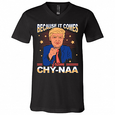 Anti Biden, Black, V-Neck T-Shirt