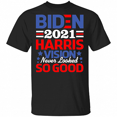 Biden Harris 2021 Vision, Black, Unisex T-Shirt
