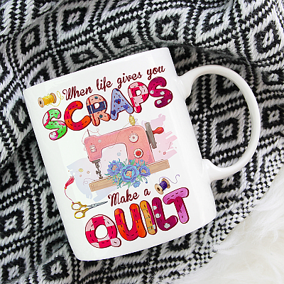 When Life Gives You Scraps Make a Quilt Sewing Gift Ideas Ceramic Coffee Mug - Beer Stein - Water Bottle