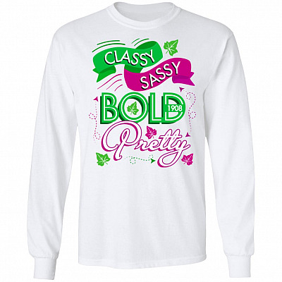 Classy Bold, White, Long Sleeve