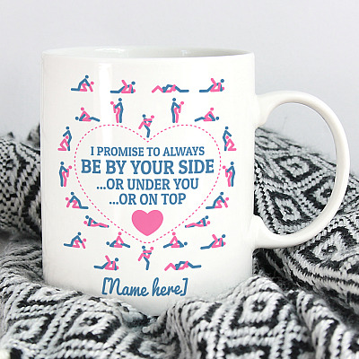 Alternative view of Personalized Always Be by Your Side Naughty Position Coffee Mug - Beer Stein - Water Bottle - Color Changing Mug