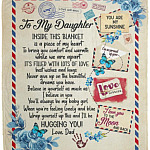 To My Daughter From Dad, White, Cozy Plush Fleece Blanket - 50x60 To My Daughter From Dad, White, Cozy Plush Fleece Blanket - 50x60