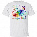 Proud Son Of A Wonderful Dad, White, Unisex T-Shirt