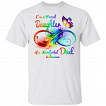 Proud Daughter Of A Wonderful, White, Unisex T-Shirt
