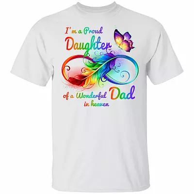 Proud Daughter Of A Wonderful, White, Unisex T-Shirt