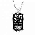 To My Nephew If Ever There Is Tomorrow When We're Not Together Luxury Dog Tag Pendant Necklace - Nephew Gifts - Dog Tag (Silver)