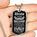 To My Nephew If Ever There Is Tomorrow When We're Not Together Luxury Dog Tag Pendant Necklace - Nephew Gifts - Dog Tag (Silver)