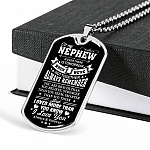 To My Nephew If Ever There Is Tomorrow When We're Not Together Luxury Dog Tag Pendant Necklace - Nephew Gifts - Dog Tag (Silver)