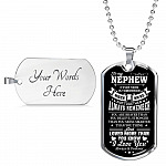 To My Nephew If Ever There Is Tomorrow When We're Not Together Luxury Dog Tag Pendant Necklace - Nephew Gifts - Dog Tag (Silver)