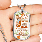 Dear Dad If I Had A Different Dad I Would Punch Him In The Face Dog Tag Pendant Necklace - Dog Tag (Silver)