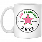 Kamala Harris Chucks And Pearls Mr Mug, White, 11 oz. White Mug