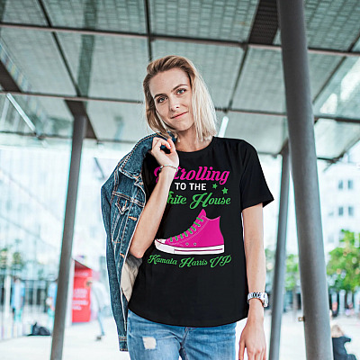 Alternative view of Chucks And Pearls Kamala   T-shirt - V-neck - Kamala Harris VP Mr Vice President Shirt