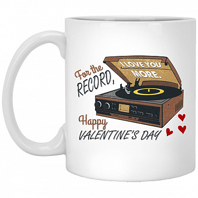 For The Record I Love, White, 11 oz. White Mug